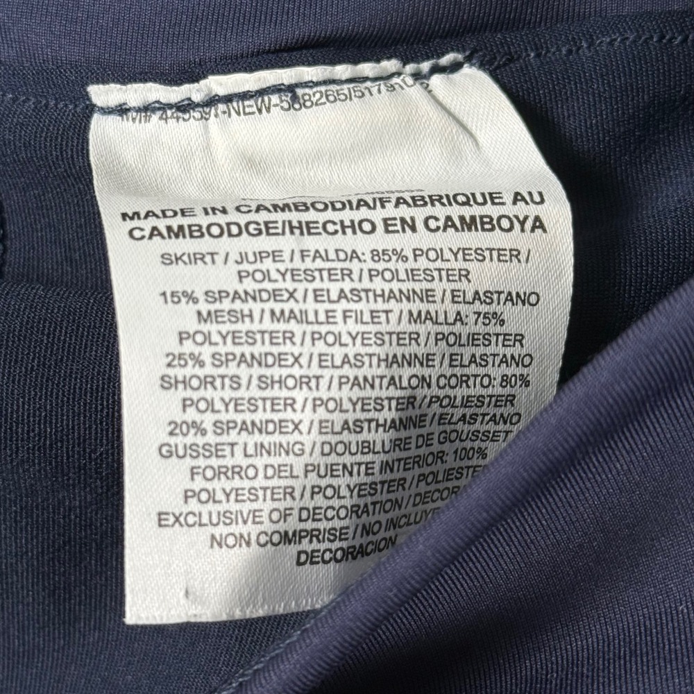 Nike Dri-Fit Court Victory Pleated Tennis Skirt Skort Womens M Long Navy White - Picture 3 of 6